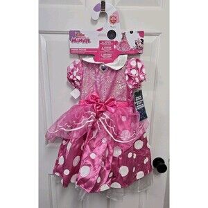 Disney Minnie Mouse Pink Child Kids Halloween Costume Dress XS